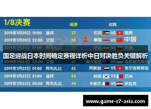 国足迎战日本时间确定赛程详析中日对决胜负关键解析 国足迎战日本时间确定赛程详析中日对决胜负关键解析